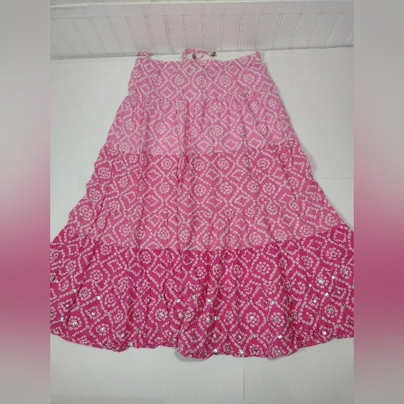 Liz Claiborne Pink and White A-Line Skirt Size (S) - Picture 8 of 14